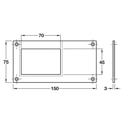 CARD FRAME 150x75x3 PSS