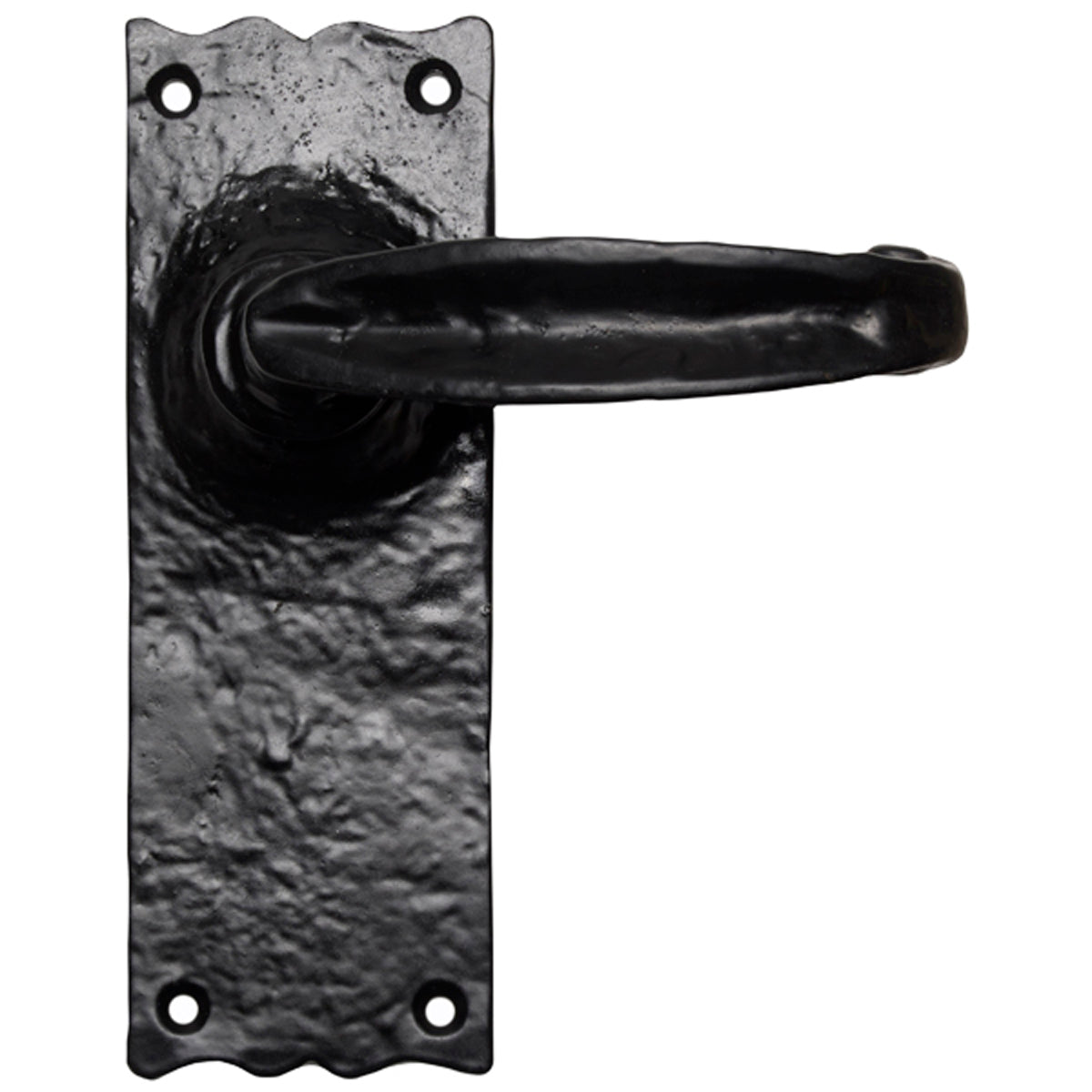 BLACK TRADITIONAL V LEVER HANDLE LATCH 156 IR/BLK LF5517 by CARLISLE BRASS