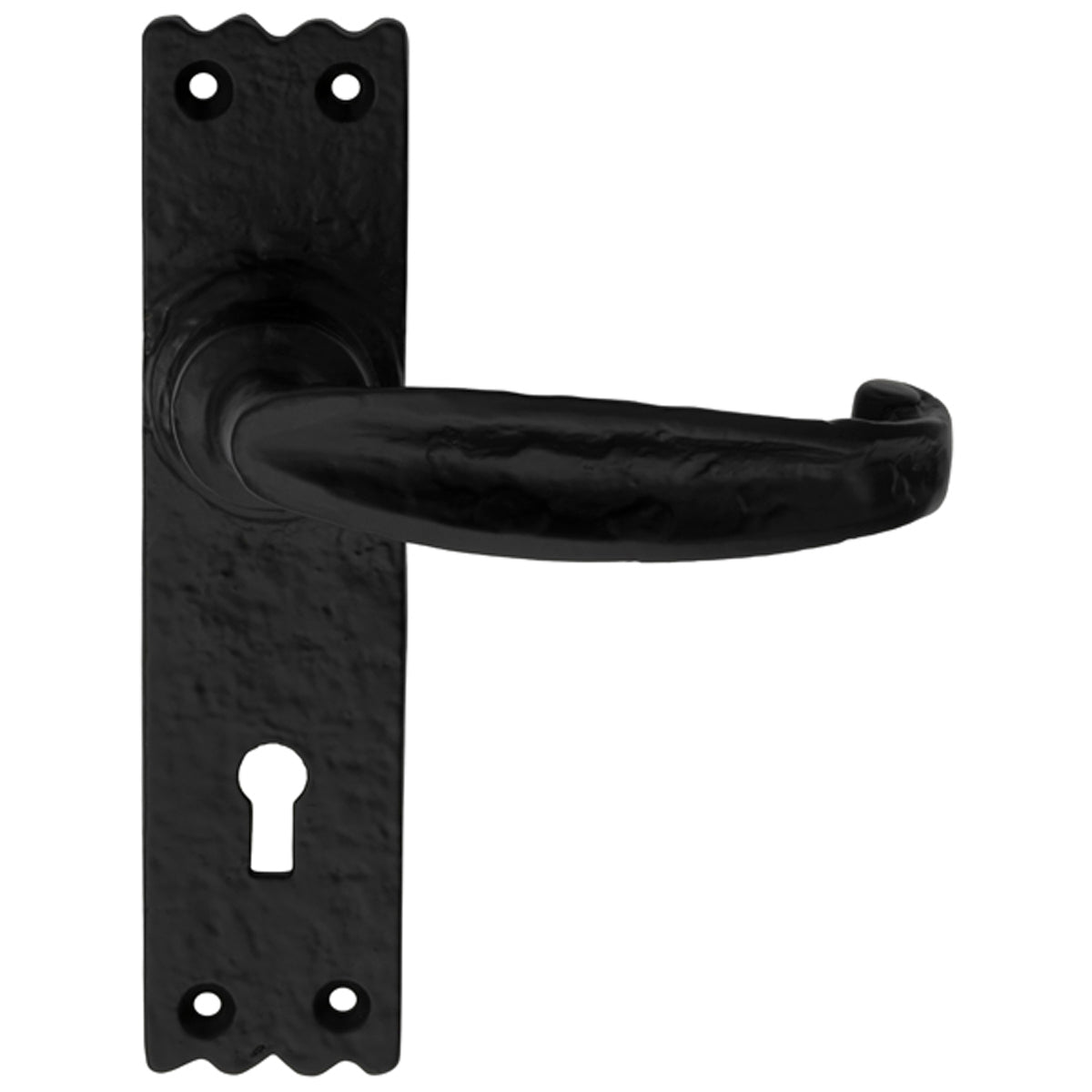 BLACK SLIM V LEVER HANDLE LOCK IR/BLK LF5507 by CARLISLE BRASS
