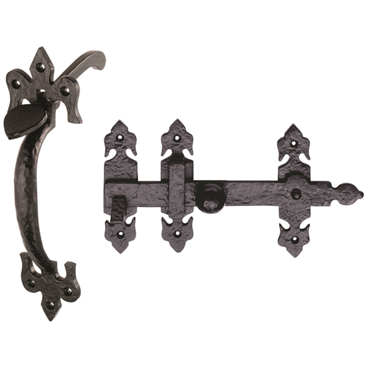 BLACK SUFFOLK LATCH 234 IR/BLK LF5548 by CARLISLE BRASS