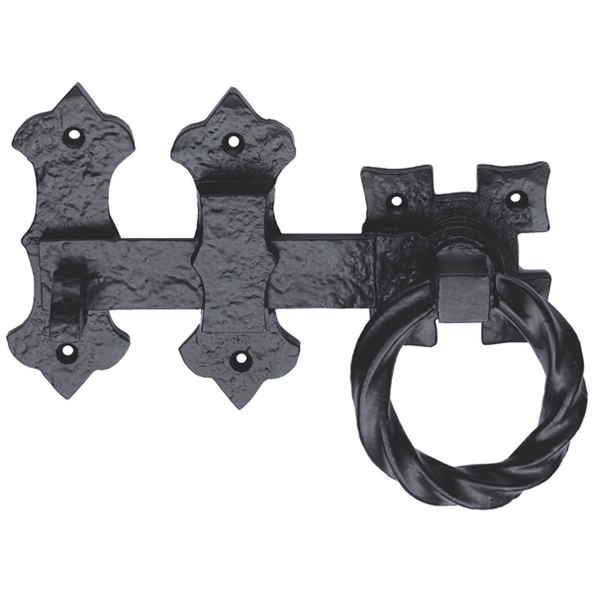 BLACK RING GATE LATCH 193 IR/BLK LF5547 by CARLISLE BRASS