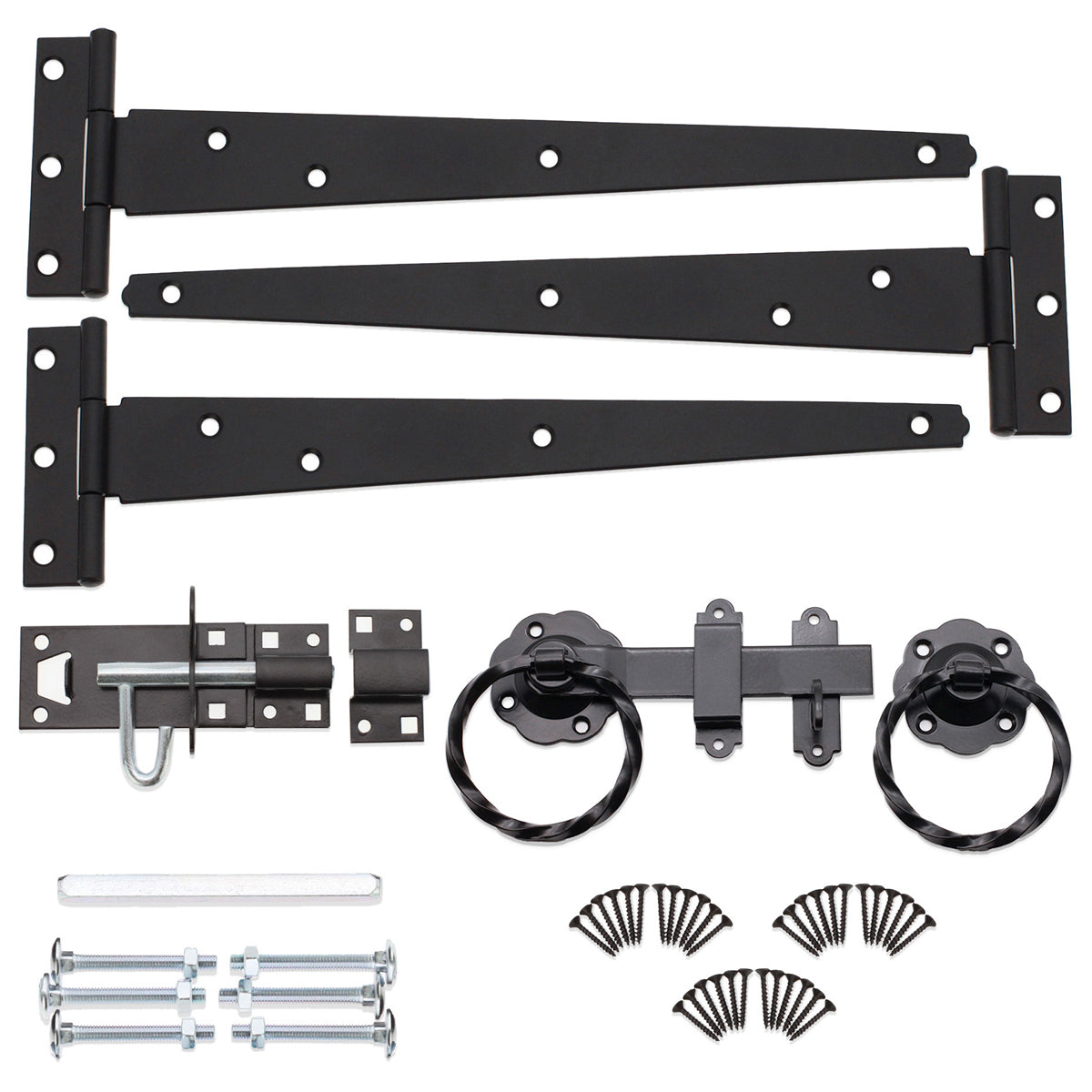TWIST RING GATE IRONMONGERY KIT 250 BLK by Spira Brass