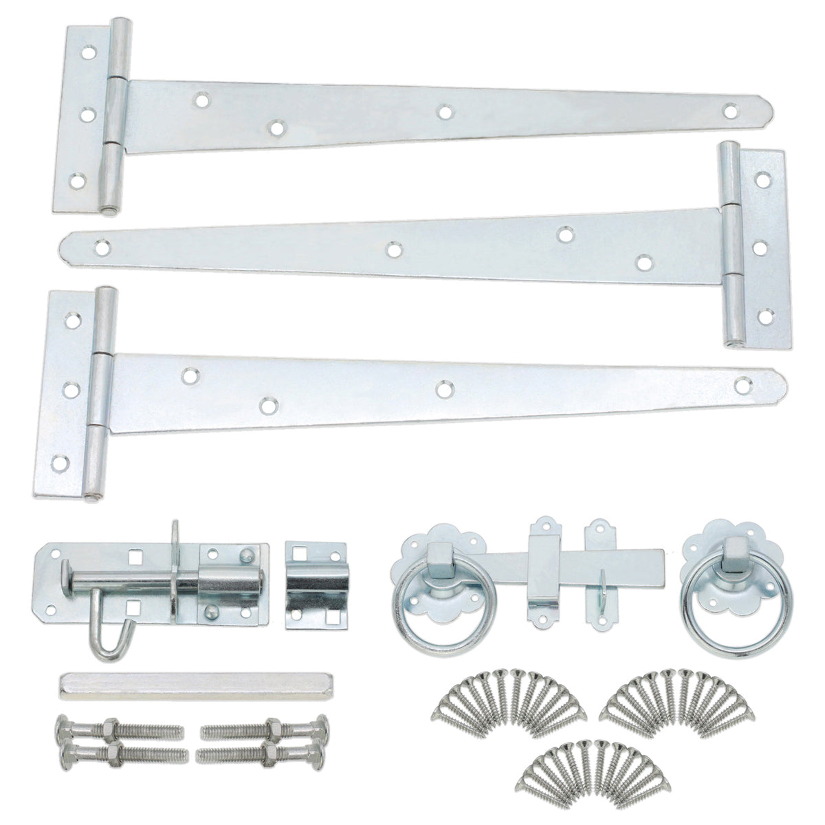 PLAIN RING GATE IRONMONGERY KIT 250 ZNC by Spira Brass