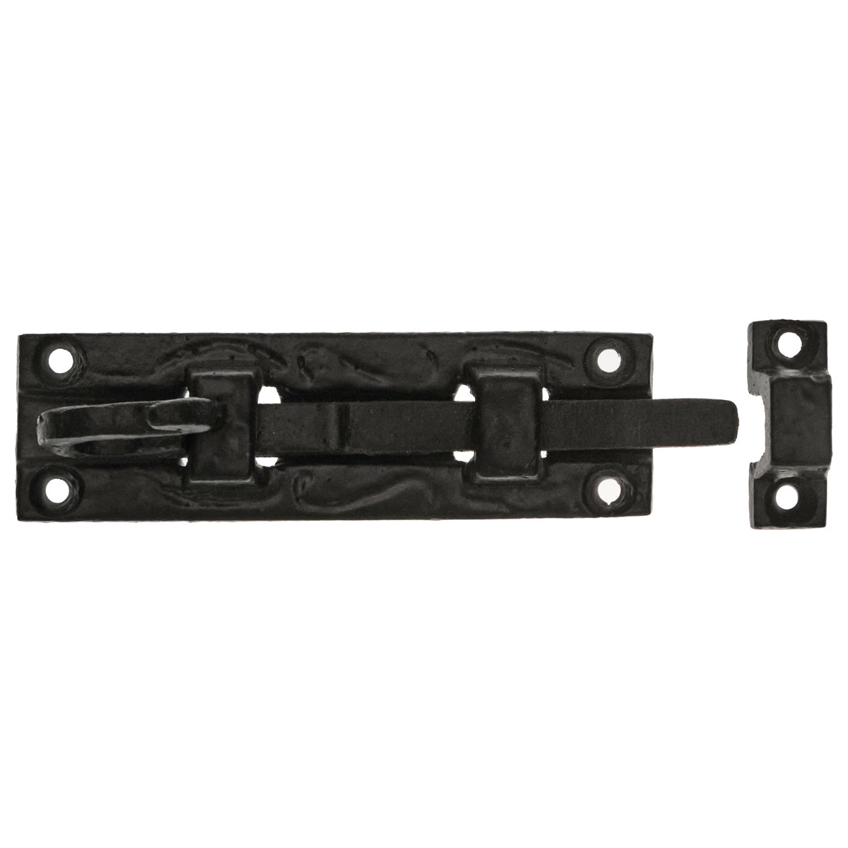 ECLIPSE BLACK ANTIQUE STRAIGHT DOOR BOLT CURLY TAIL 100 ABK by FRISCO UK SALES LTD