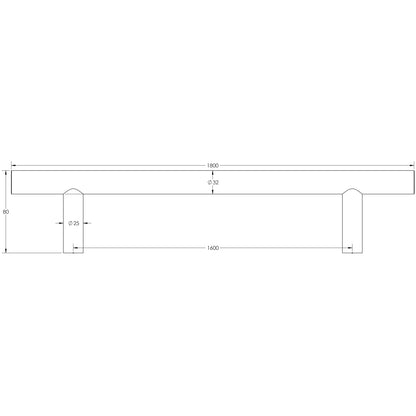 GUARDSMAN PULL HANDLE BOLT 1600HC D32x1800x80 SSS JSS520D