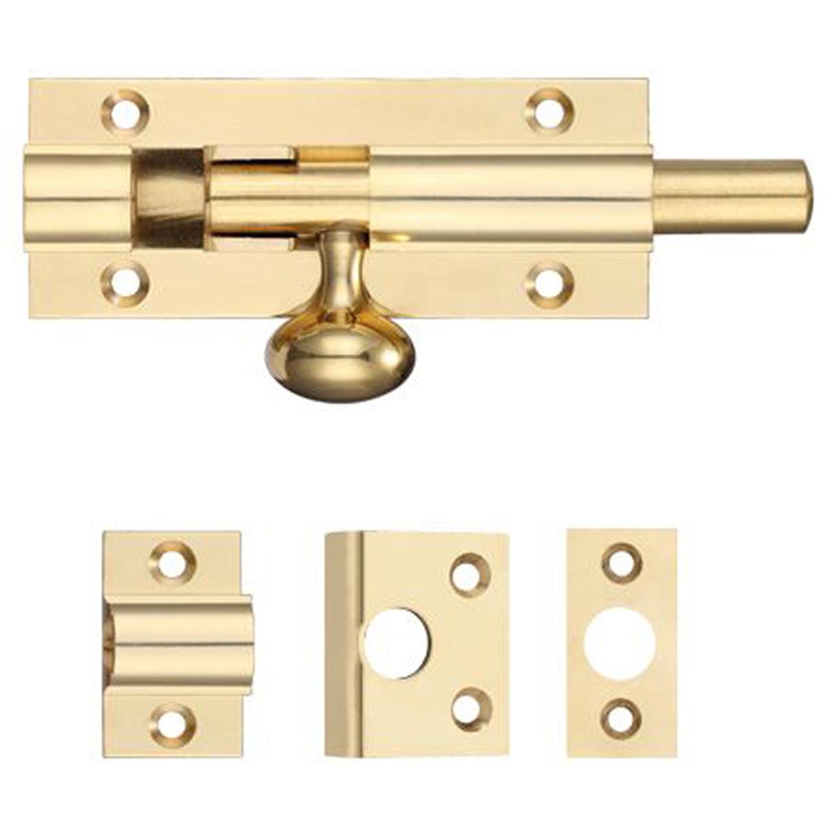 F&B ARCH BARREL BOLT 75x30 PBR