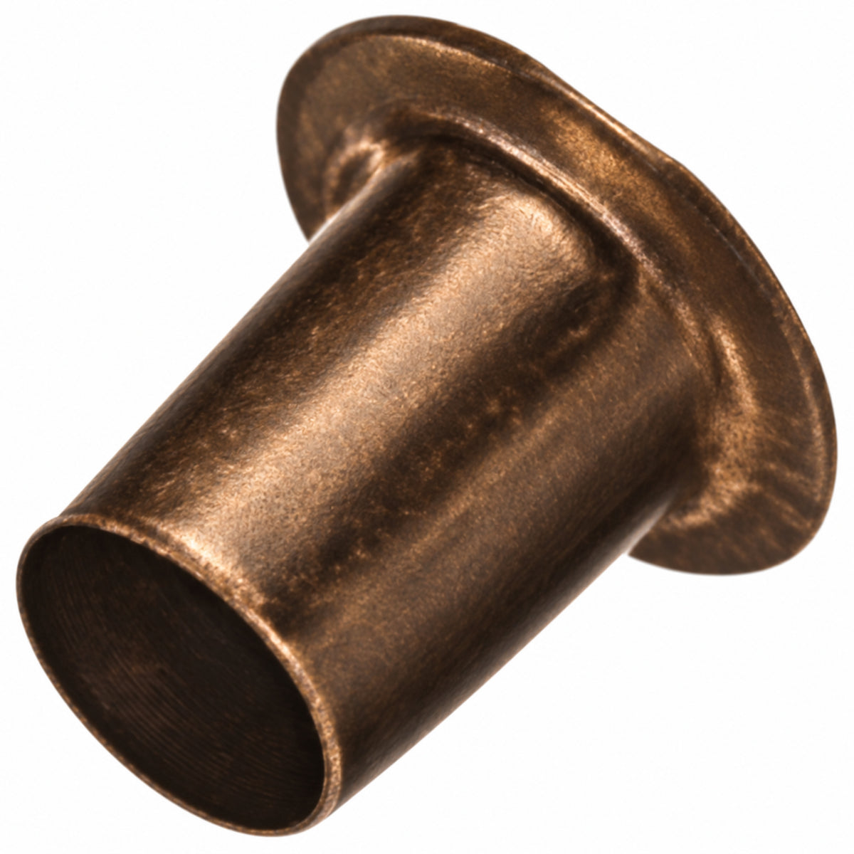 BR100AFB Florentine bronze steel shelf support sleeve with hollow cylindrical body and flanged rim