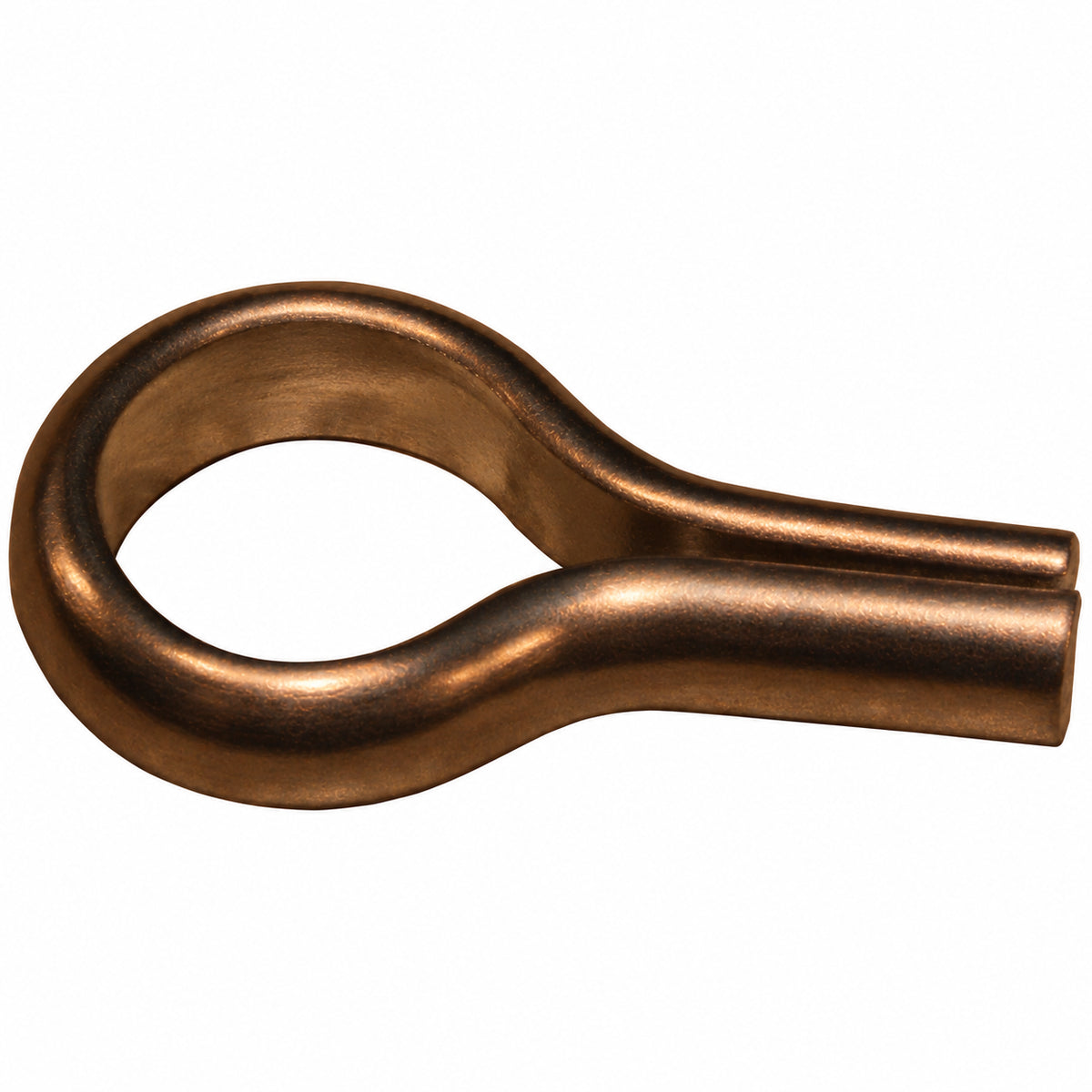 BR100FB Florentine bronze ring shelf support with rounded open loop and projecting stem