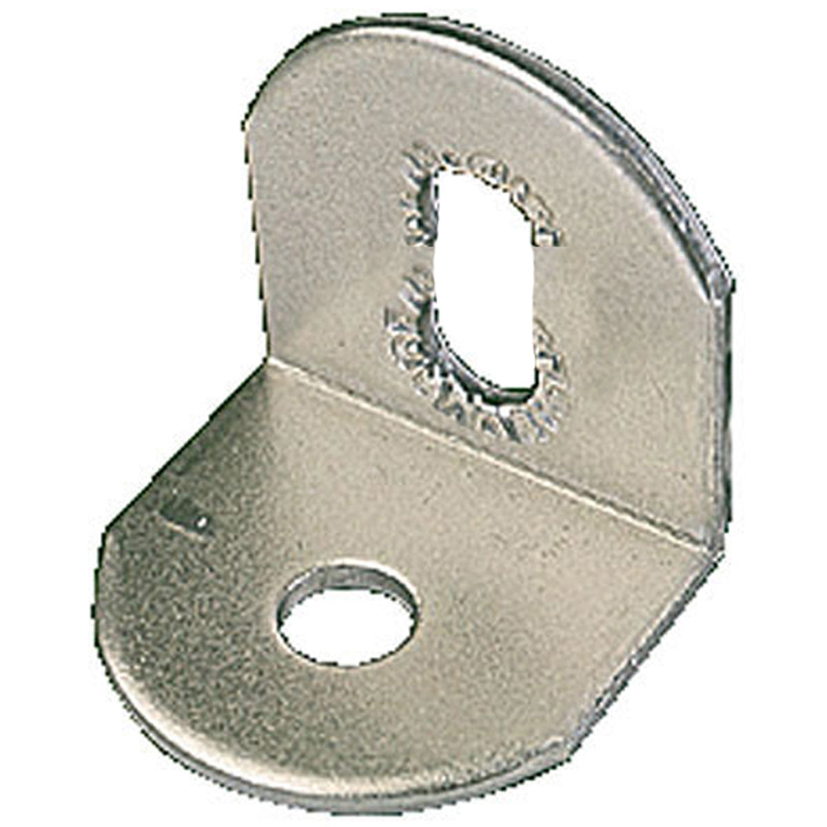 Angle Bracket Round End Slotted BZP | Box of 100