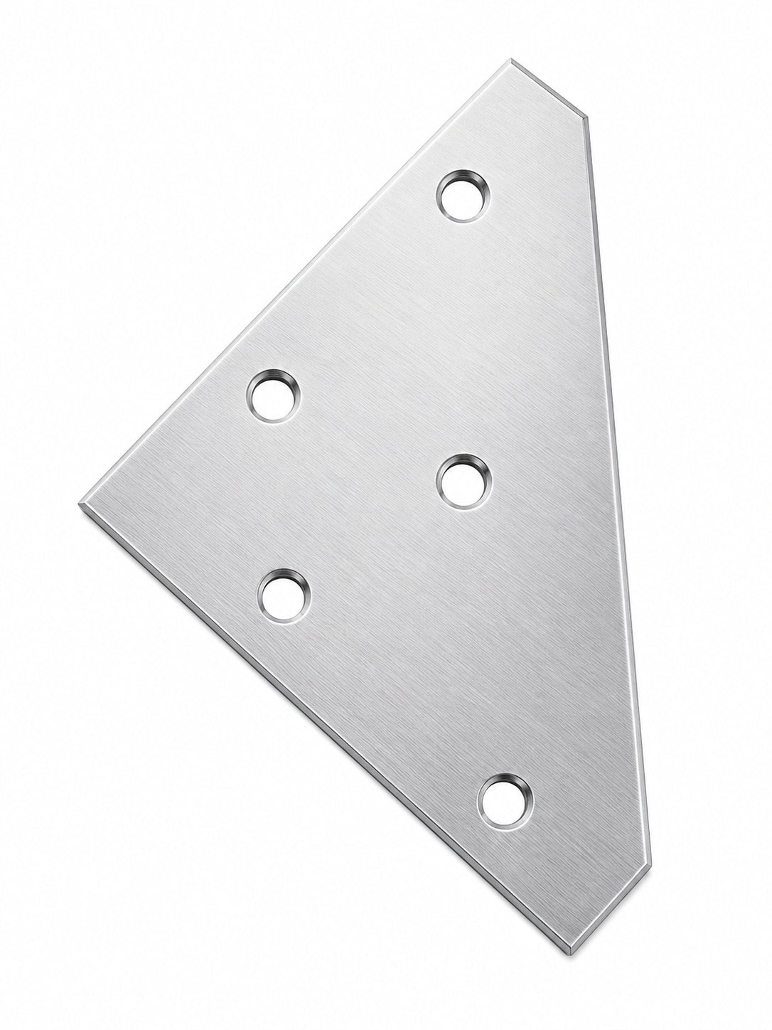 Flat Corner Plate 82x82mm Steel Bright Zinc Plated