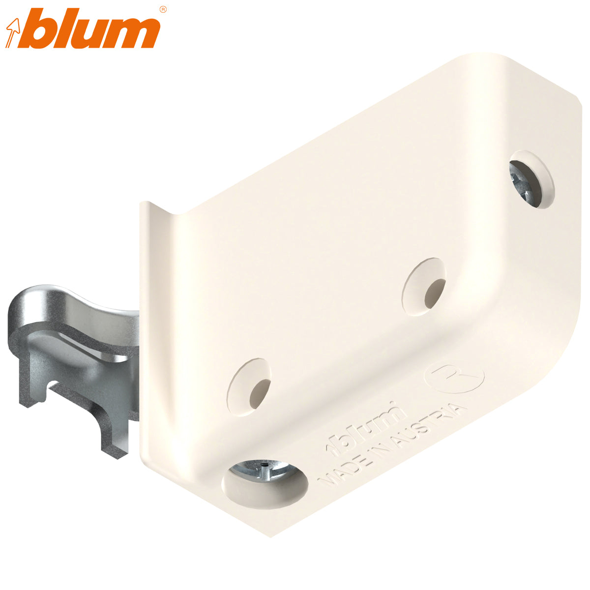 BLUM ADJUSTABLE WALL HANGING BRACKET 130KG SCREW-ON CRM RH