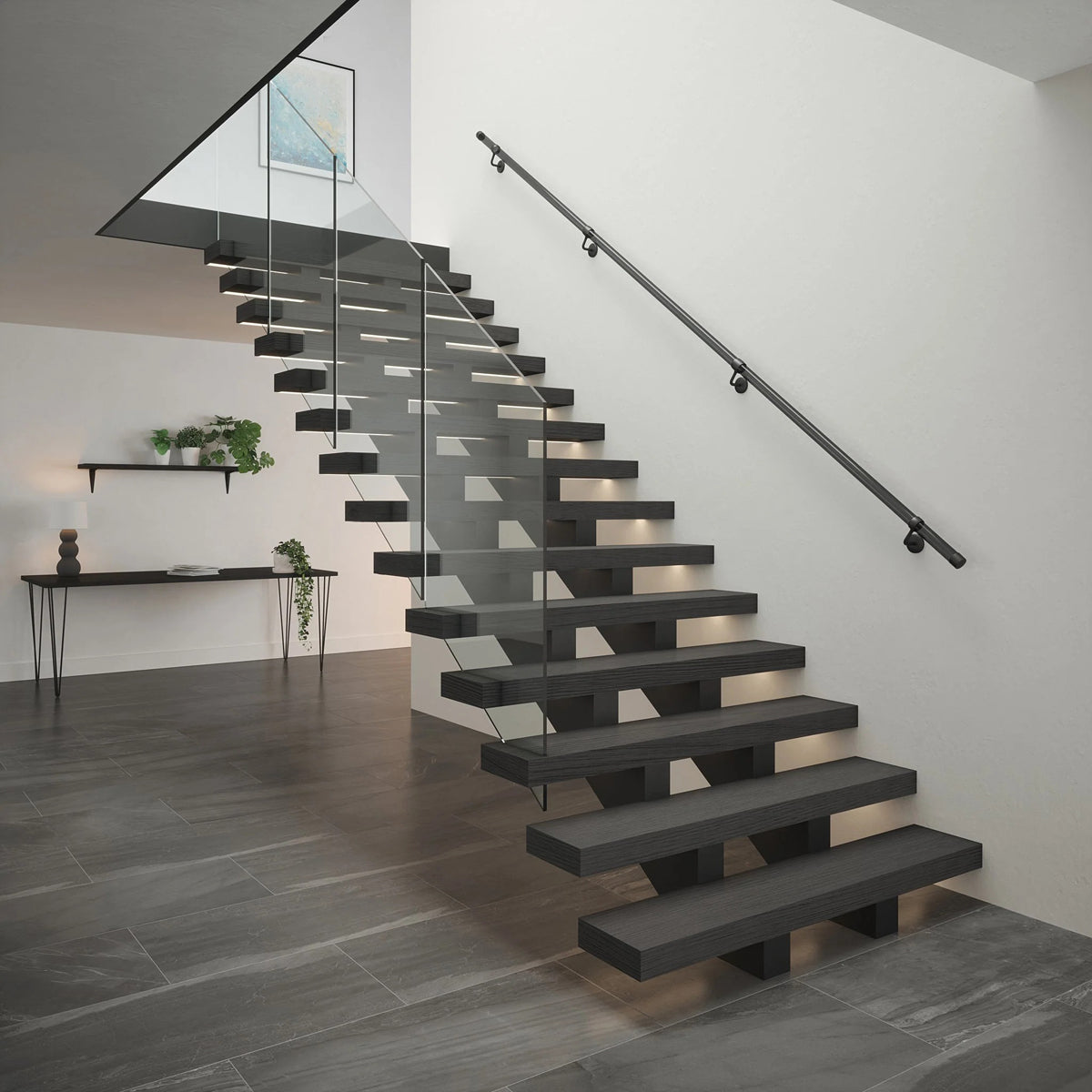 ROTHLEY INDOOR HANDRAIL KIT B 1x1200 GRY/MBK by ROTHLEY BURN LTD