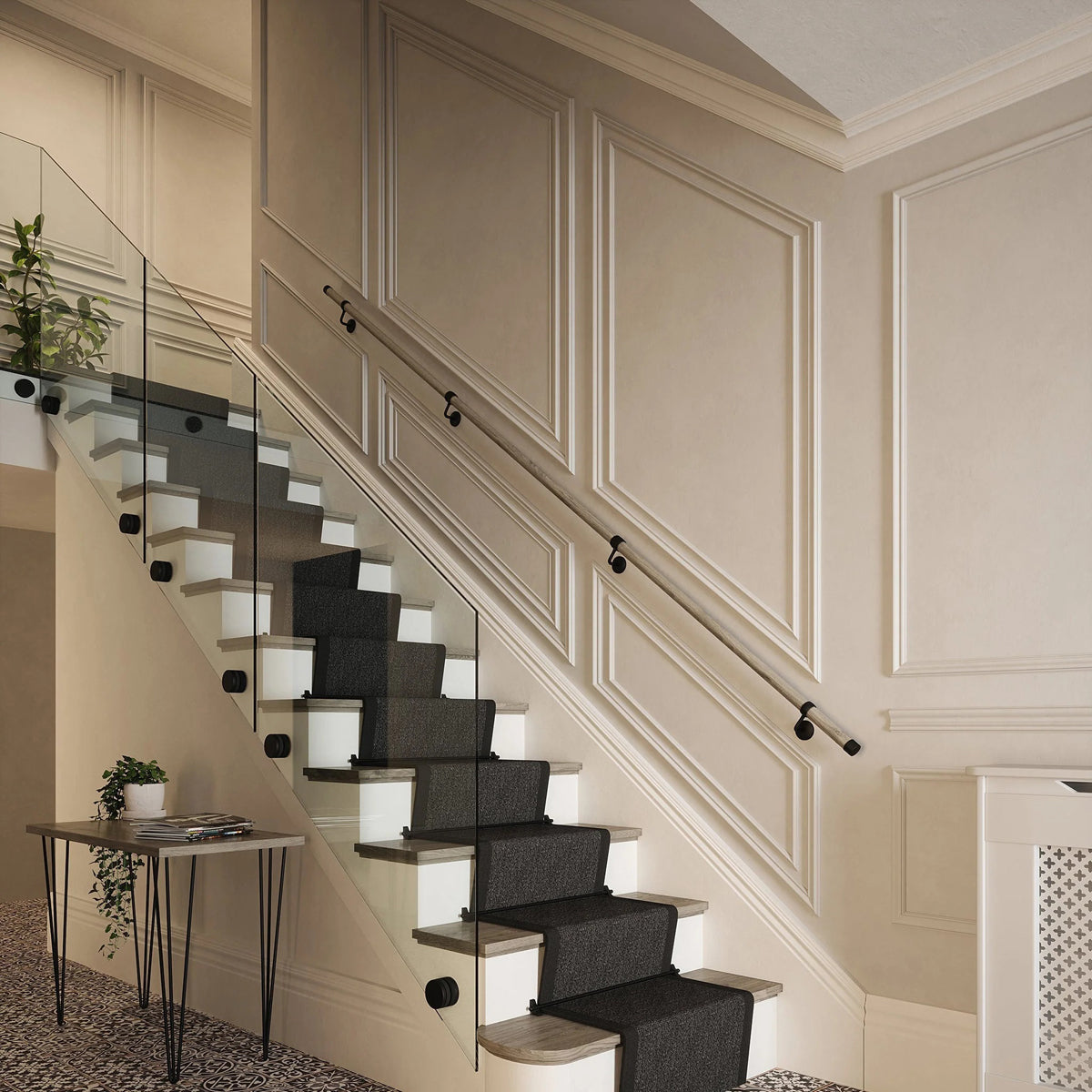 ROTHLEY INDOOR HANDRAIL KIT R 3x1200 MBK/DFT by ROTHLEY BURN LTD