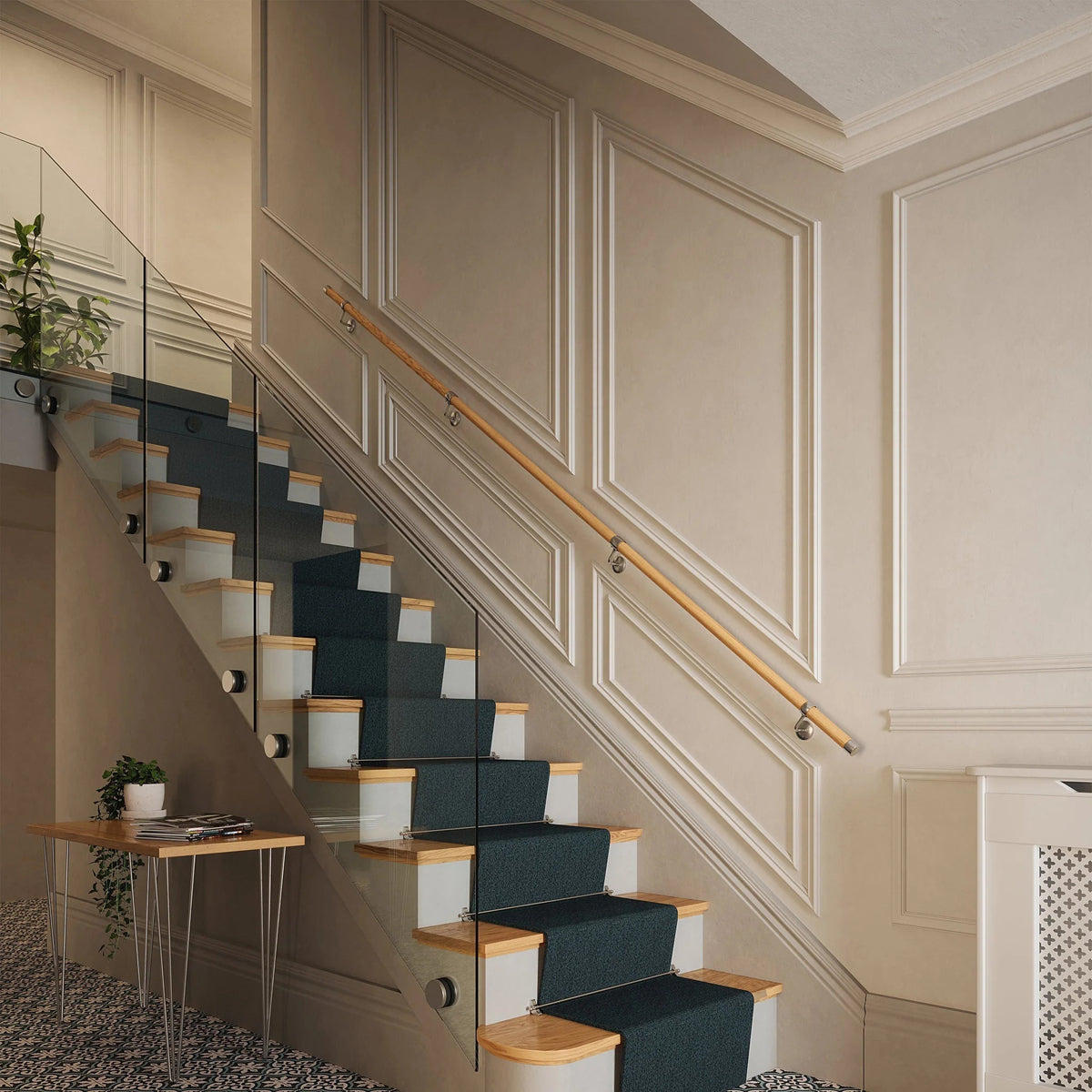 ROTHLEY INDOOR HANDRAIL KIT T 3x1200 BRU/OAK by ROTHLEY BURN LTD