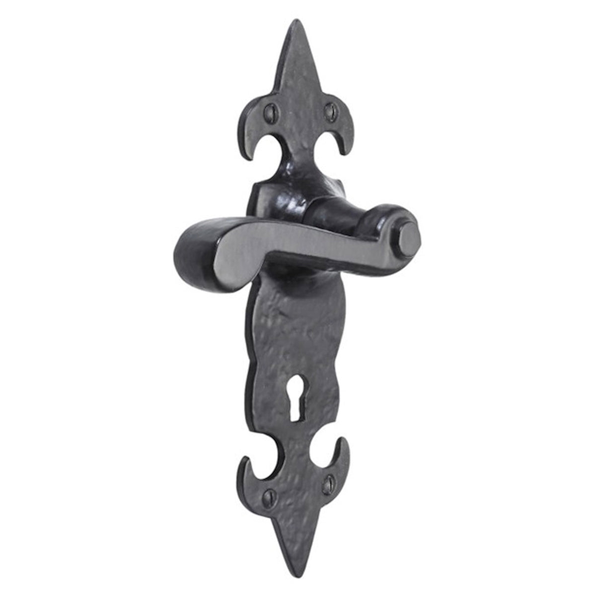 FULBROOK LEVER LOCK HANDLES 210x55x100 BLK by Spira Brass