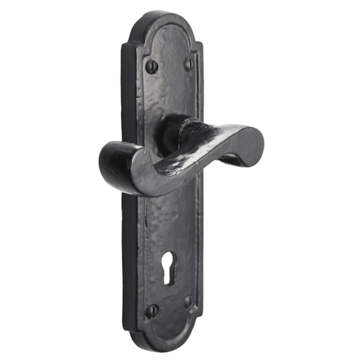 LAVERTON LEVER LOCK HANDLES 172x55x100 BLK by Spira Brass