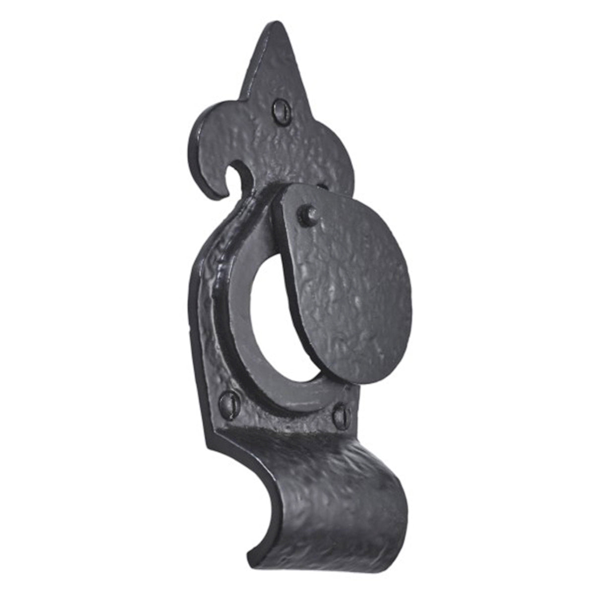 FLEUR-DE-LYS CYLINDER PULL 144x63 BLK by Spira Brass