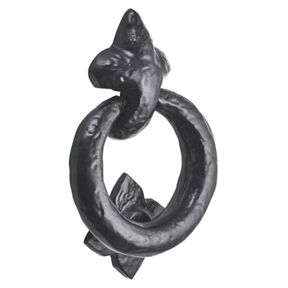 RING DOOR KNOCKER 95x95 BLK by Spira Brass