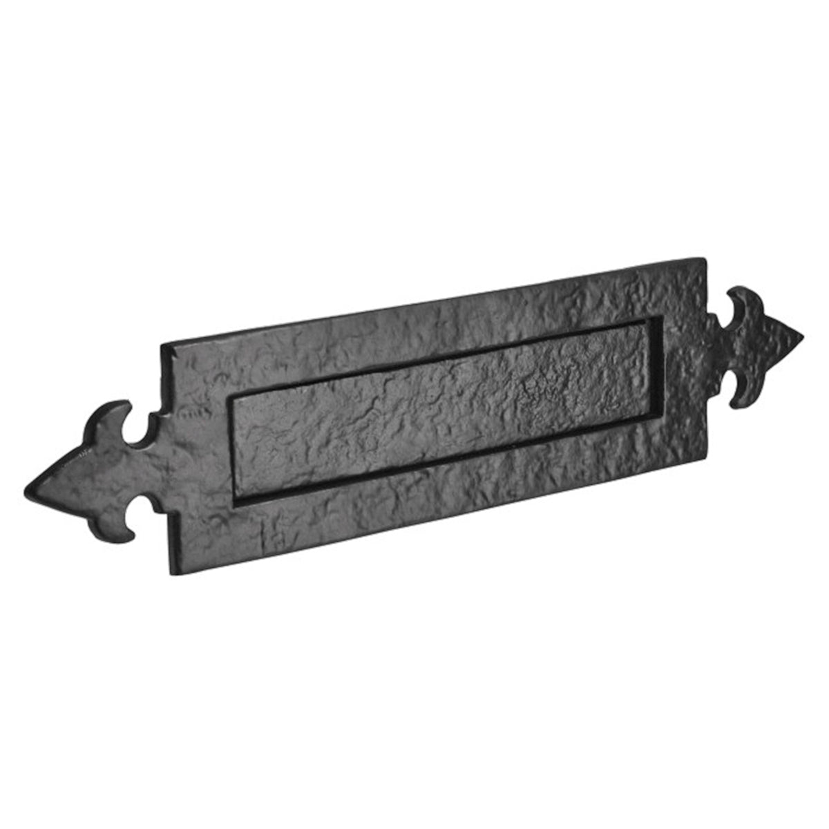Fleur-De-Lys Letter Plate 95 × 370mm Black – product view – BRS4372BLK