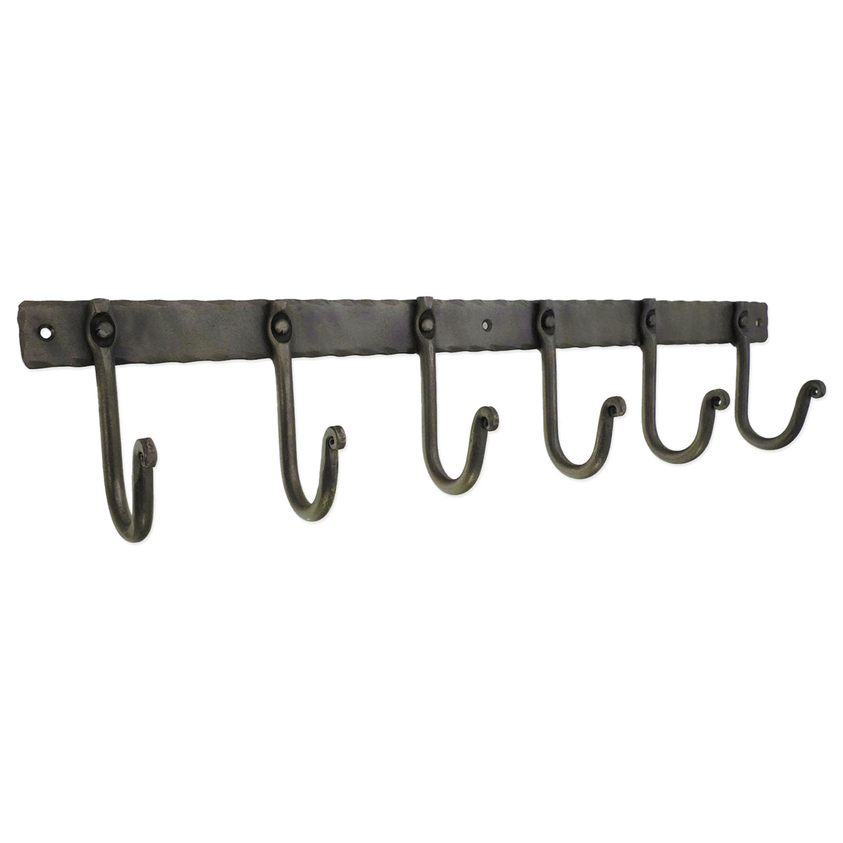 IRON COAT HOOK PLAIN 6 LEG 105x52x460 PEW by Spira Brass