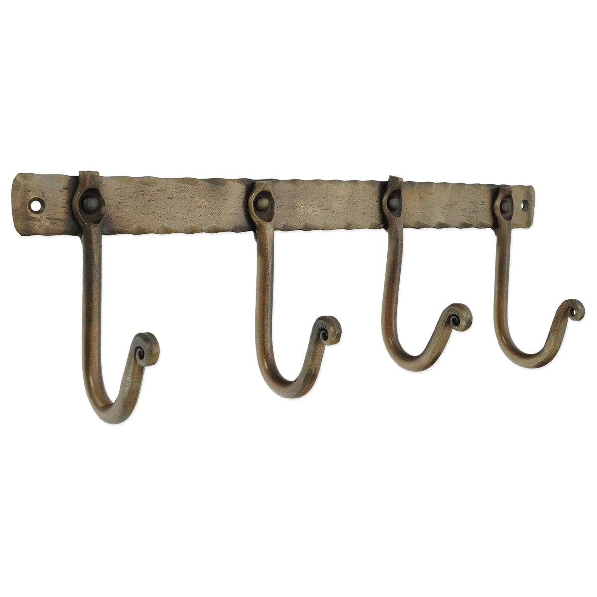 IRON COAT HOOK PLAIN 4 LEG 58x28x308 ANT by Spira Brass