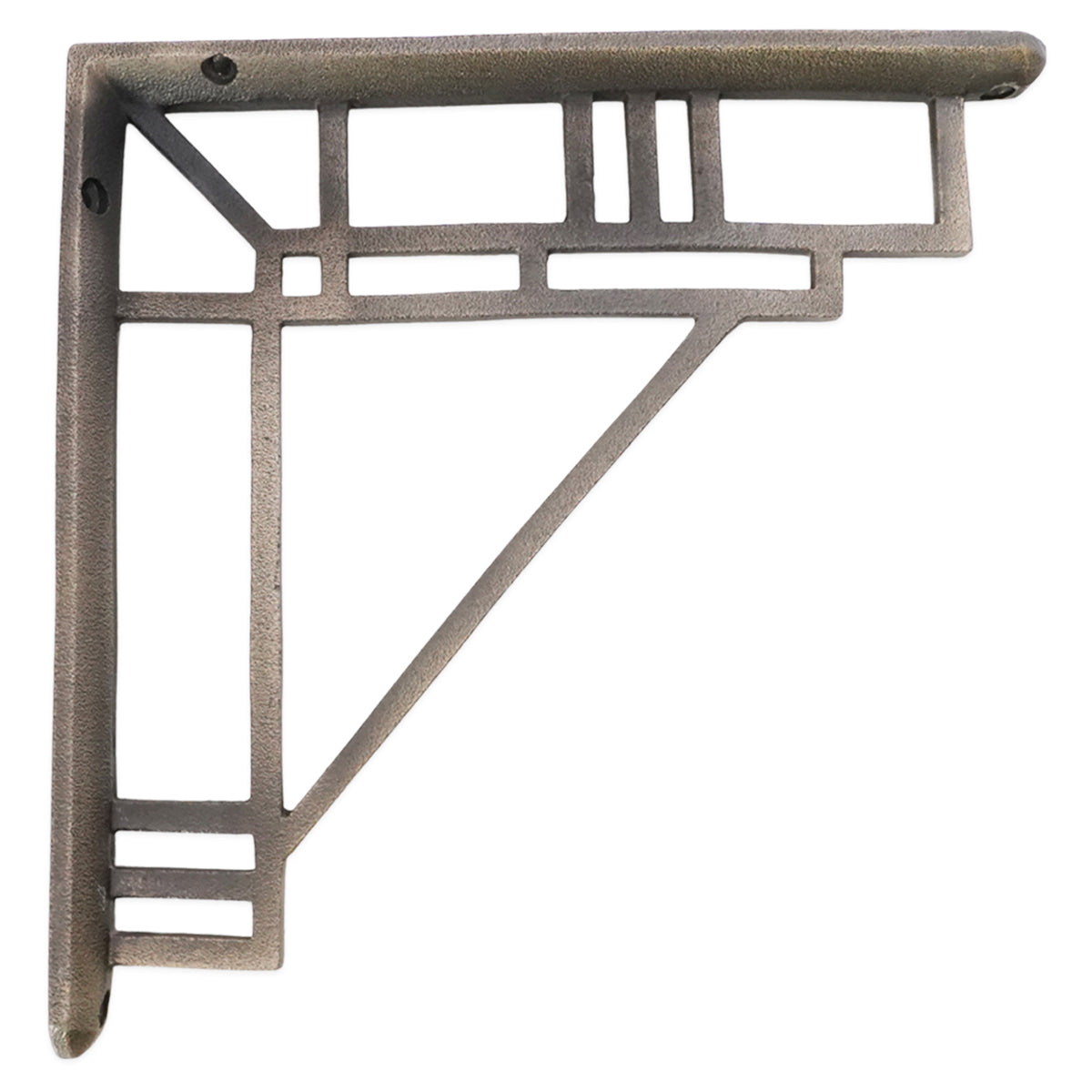 Art Deco Shelf Bracket Pair 25 × 220 × 220mm Matt Antique – product view – BRS710MAN