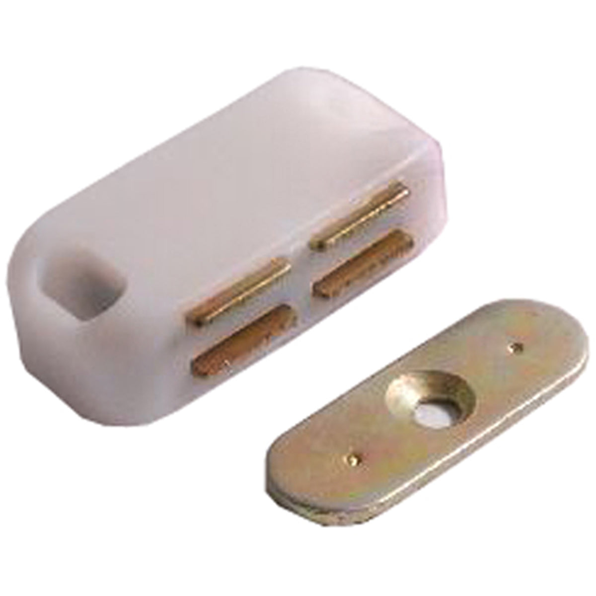 MAGNETIC CATCH LARGE DBL PLATE WHI – CA718