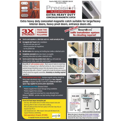PRECISION 24XHD CONCEALED MAG CATCH