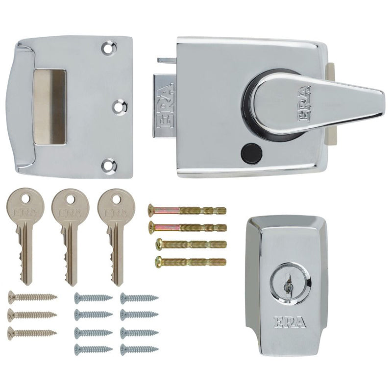 ERA BS Egress Keyless Nightlatch 60mm Polished Chrome | DF1730-37