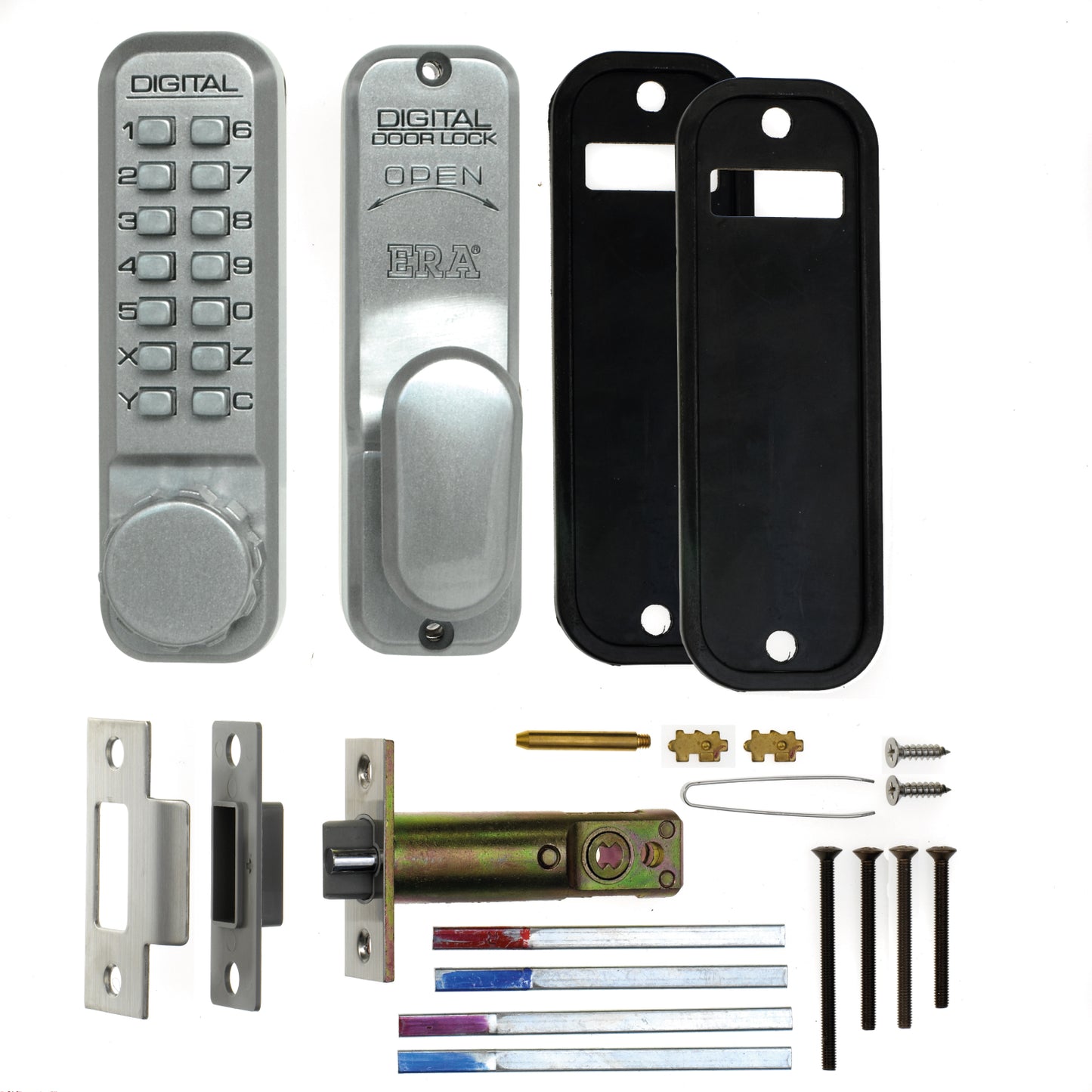 ERA Digital Door Lock with Key Override Satin | DF292