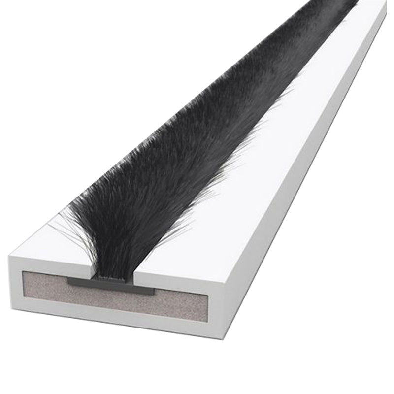 Intumescent Smoke Seal 10x4x2100mm White with 7mm Grey Brush
