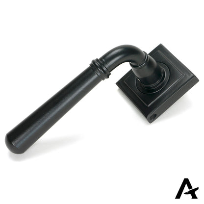 NEWBURY LEVER HANDLE+ROSE SPRUNG SQUARE 53x126x64 MBK - 46462 by MARCHES (ANVIL) ARCHITECTURAL HARDWARE