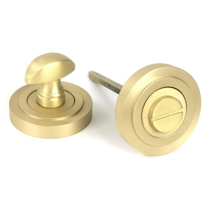 THUMBTURN SET ROUND CNC ART DECO 53x45 SBR - 50881 by MARCHES (ANVIL) ARCHITECTURAL HARDWARE
