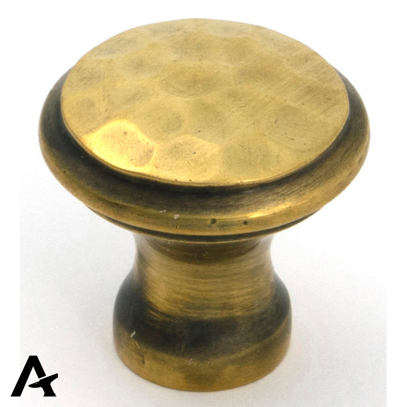 HAMMERED CABINET KNOB 20x20x12 AGBR - 51283 by MARCHES (ANVIL) ARCHITECTURAL HARDWARE