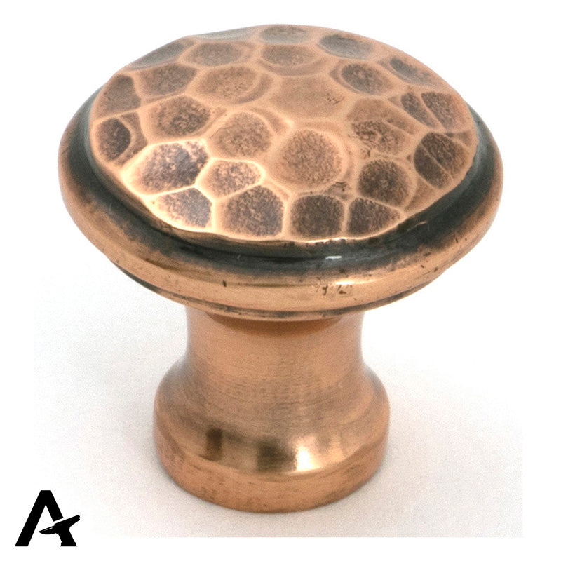HAMMERED CABINET KNOB 20x20x12 PBZ - 51295 by MARCHES (ANVIL) ARCHITECTURAL HARDWARE