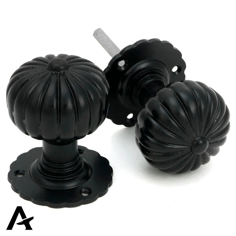 FLOWER MORTICE KNOB 57x76 BLK - 83560 by MARCHES (ANVIL) ARCHITECTURAL HARDWARE