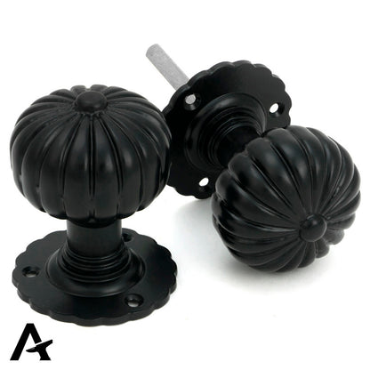 FLOWER MORTICE KNOB 57x76 BLK - 83560 by MARCHES (ANVIL) ARCHITECTURAL HARDWARE