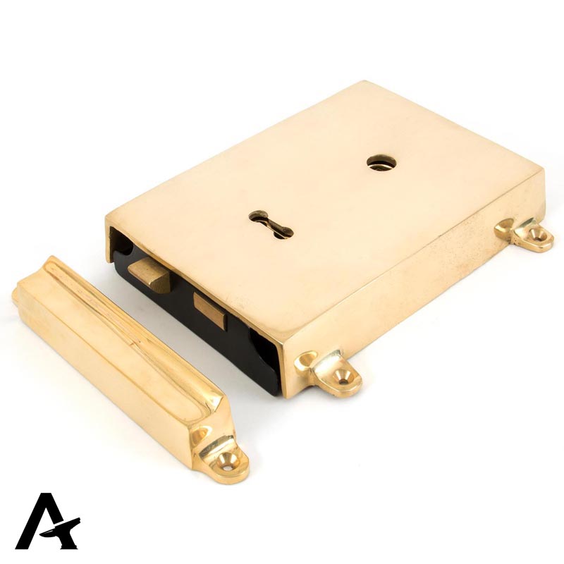 RIM LOCK+COVER 163x115x27 PBR - 35000 by MARCHES (ANVIL) ARCHITECTURAL HARDWARE