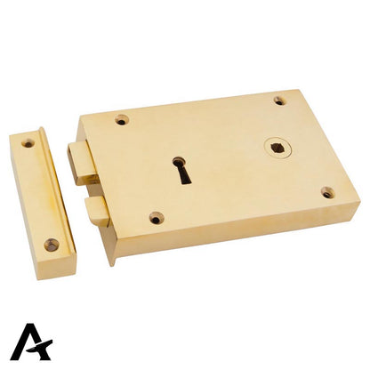 RIM LOCK LARGE RH 180x112x26 PBR - 83588 by MARCHES (ANVIL) ARCHITECTURAL HARDWARE