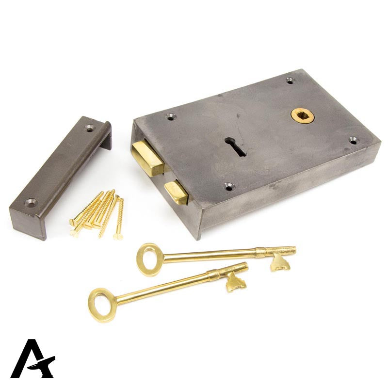 RIM LOCK LARGE RH 180x112x26 IRON