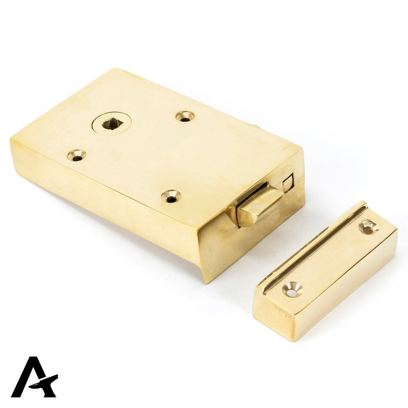 BATHROOM LATCH LH 128x79x22 PBR - 83570 by MARCHES (ANVIL) ARCHITECTURAL HARDWARE