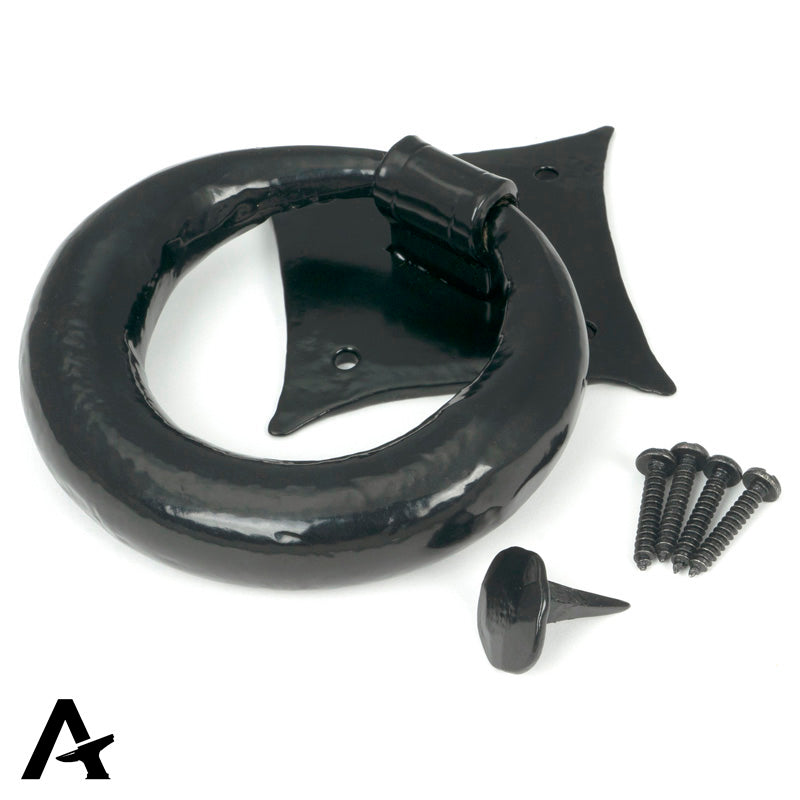 RING DOOR KNOCKER 114x32x110 BLK