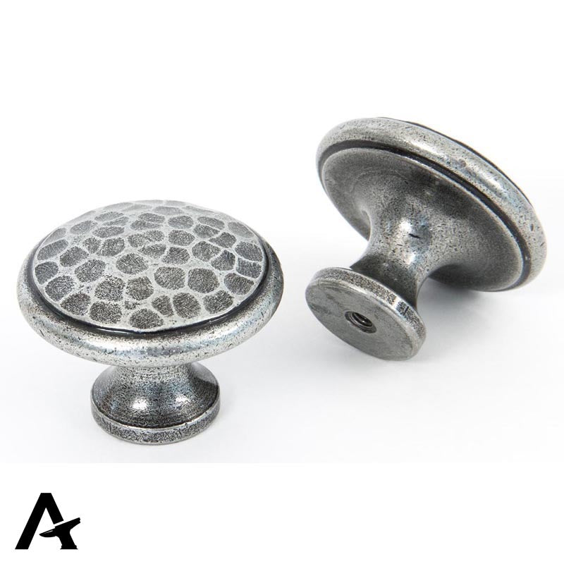 HAMMERED CABINET KNOB 40x31x20 PEW - 33625 by MARCHES (ANVIL) ARCHITECTURAL HARDWARE