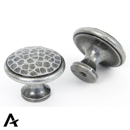 HAMMERED CABINET KNOB 40x31x20 PEW - 33625 by MARCHES (ANVIL) ARCHITECTURAL HARDWARE