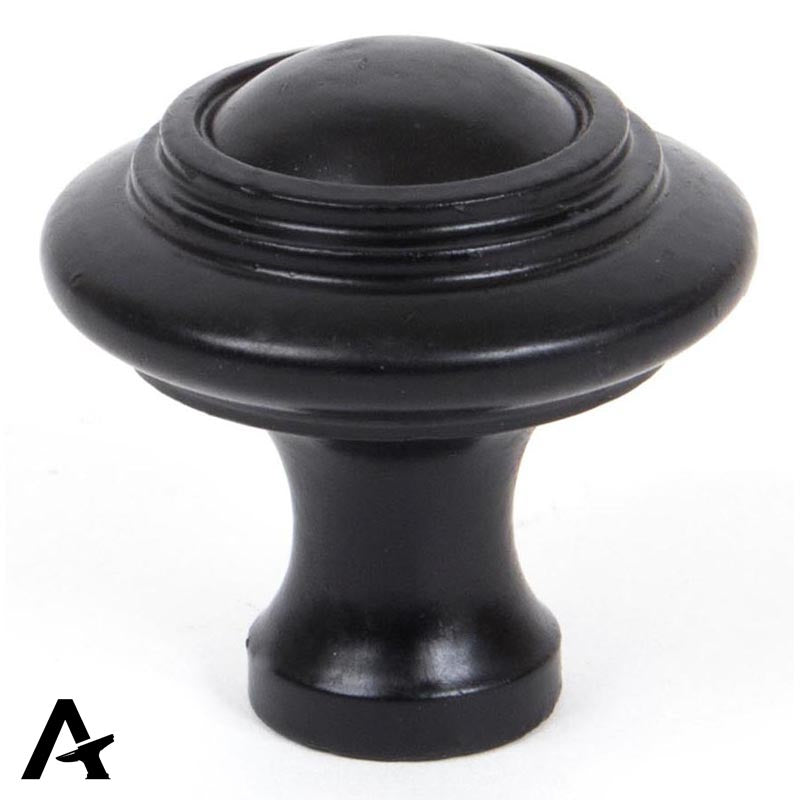 RINGED CABINET KNOB 35x34x15 BLK