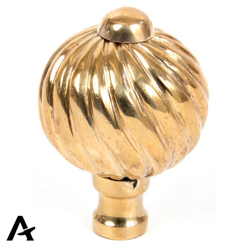 SPIRAL CABINET KNOB 32x45 PBR - 83550 by MARCHES (ANVIL) ARCHITECTURAL HARDWARE
