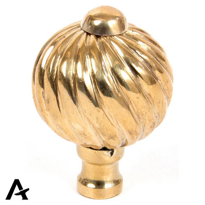 SPIRAL CABINET KNOB 32x45 PBR - 83550 by MARCHES (ANVIL) ARCHITECTURAL HARDWARE