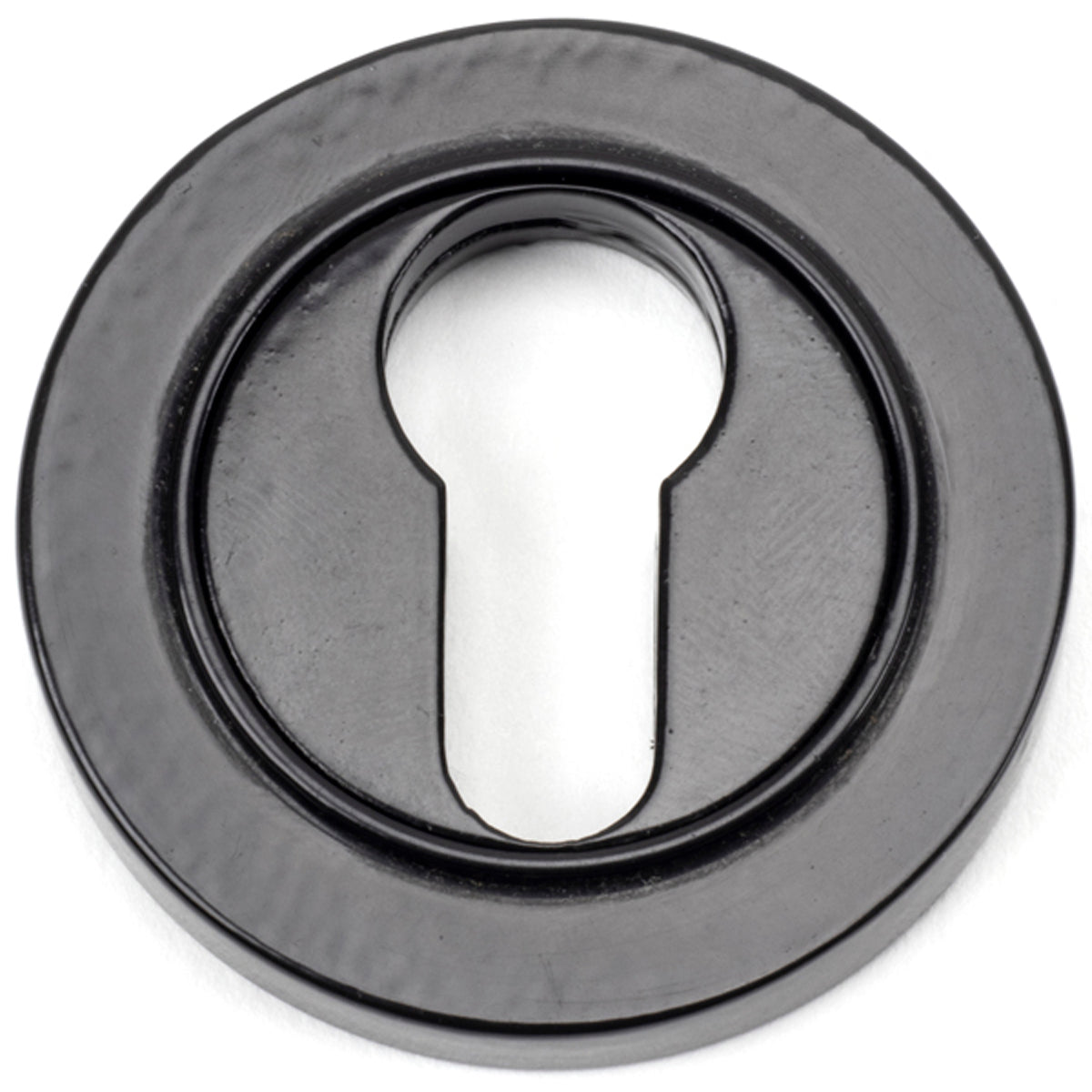 ESCUTCHEON ROUND EURO CNC PLAIN 53x8 BLK