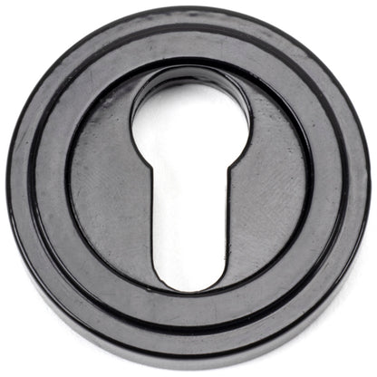 ESCUTCHEON ROUND EURO CNC ART DECO 53x8 BLK - 45720 by MARCHES (ANVIL) ARCHITECTURAL HARDWARE