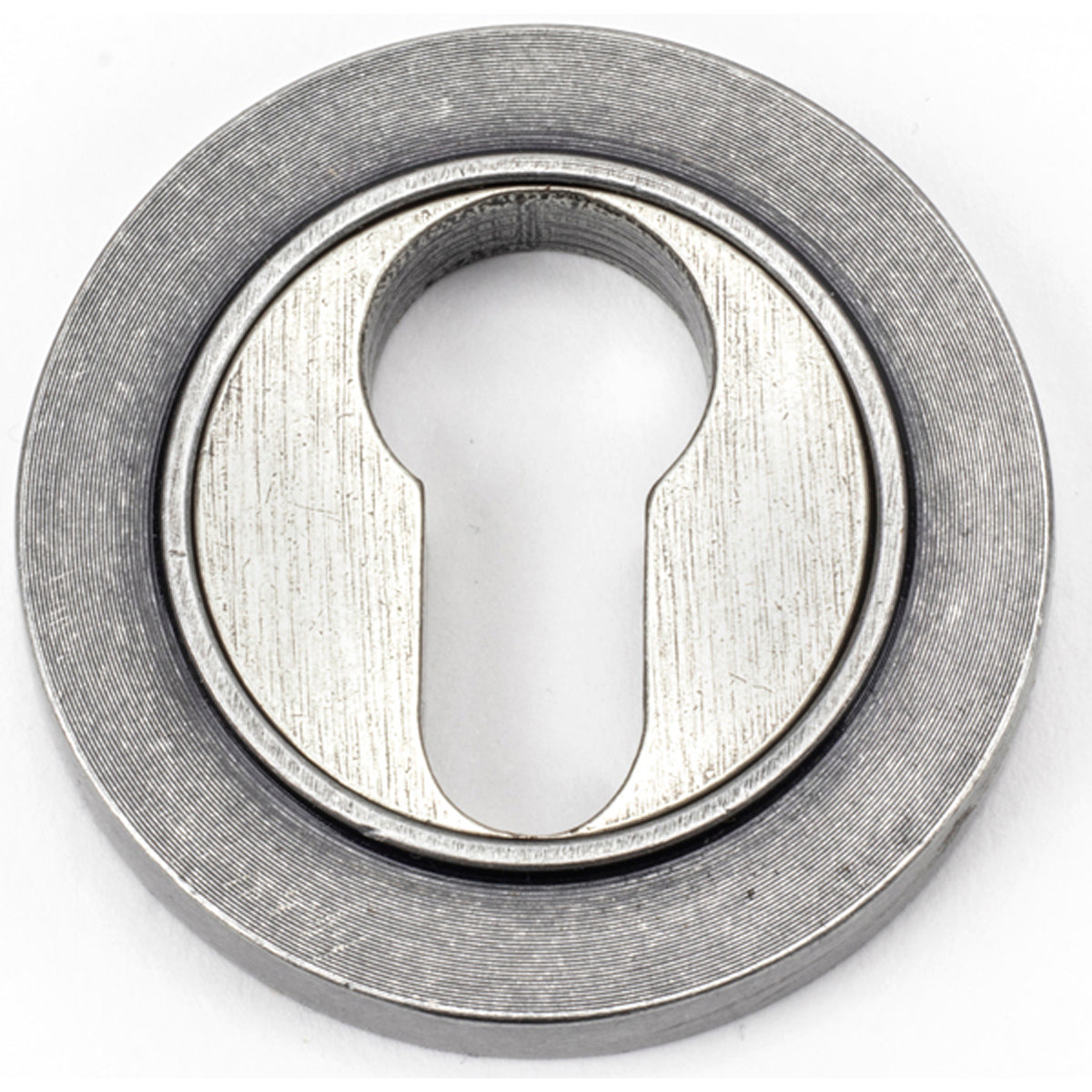 ESCUTCHEON ROUND EURO CNC PLAIN 53x8 PEW